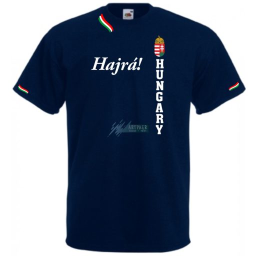Hajrá Magyarok -A szurkolói férfi rövid ujjú póló