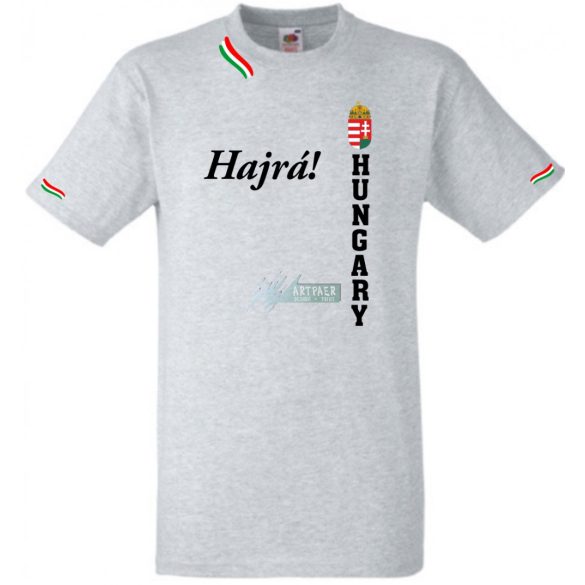 Hajrá Magyarok -A szurkolói férfi rövid ujjú póló