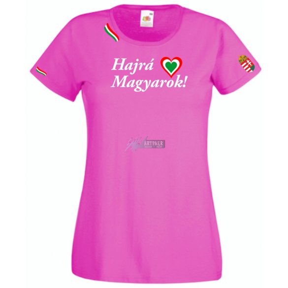 Hajrá Magyarok -B szurkolói női rövid ujjú póló