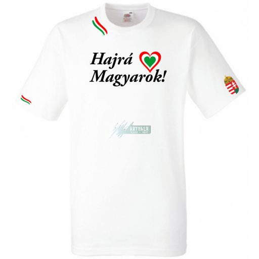 Hajrá Magyarok -B szurkolói férfi rövid ujjú póló