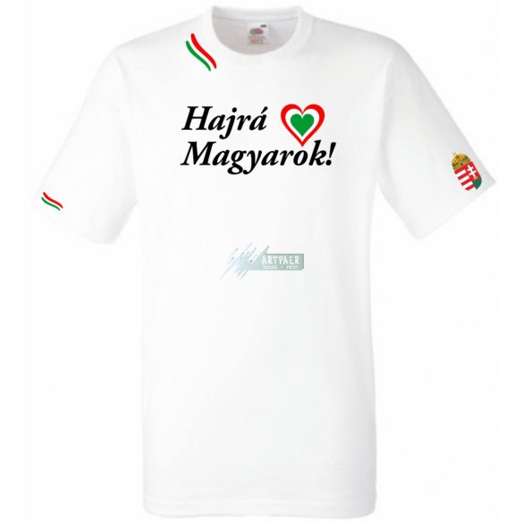 Hajrá Magyarok -B szurkolói férfi rövid ujjú póló