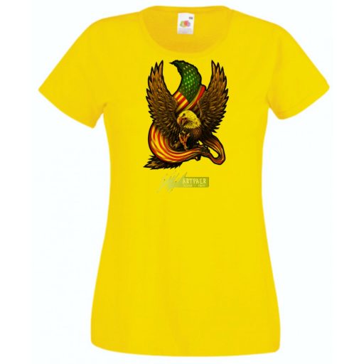 SAS Amerikai zászlóval női rövid ujjú póló