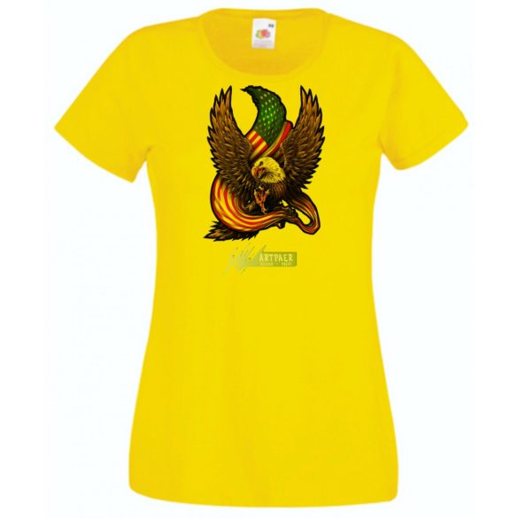 SAS Amerikai zászlóval női rövid ujjú póló