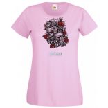 Nevess most, sírj később - koponyák rózsával női rövid ujjú póló