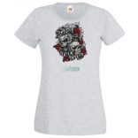 Nevess most, sírj később - koponyák rózsával női rövid ujjú póló