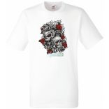 Nevess most, sírj később - koponyák rózsával férfi rövid ujjú póló
