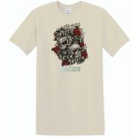 Nevess most, sírj később - koponyák rózsával férfi rövid ujjú póló