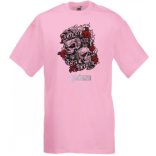 Nevess most, sírj később - koponyák rózsával férfi rövid ujjú póló