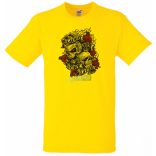 Nevess most, sírj később - koponyák rózsával férfi rövid ujjú póló