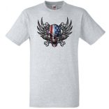 Amerikai zászlós koponya férfi rövid ujjú póló