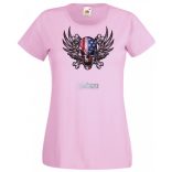 Amerikai zászlós koponya női rövid ujjú póló