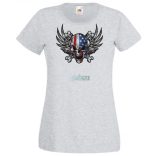 Amerikai zászlós koponya női rövid ujjú póló