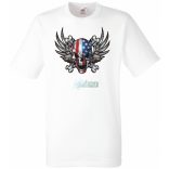 Amerikai zászlós koponya férfi rövid ujjú póló