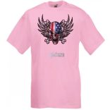 Amerikai zászlós koponya férfi rövid ujjú póló