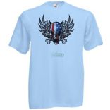 Amerikai zászlós koponya férfi rövid ujjú póló