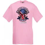 Amerikai zászlós koponya Élj szabadon, vagy halj meg férfi rövid ujjú póló
