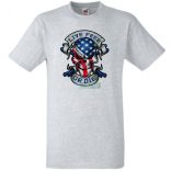 Amerikai zászlós koponya Élj szabadon, vagy halj meg férfi rövid ujjú póló