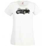 Auto fan Mercedes S Class stencil női rövid ujjú póló