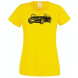 Auto fan Mercedes S Class stencil női rövid ujjú póló