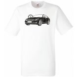 Auto fan Mercedes S Class stencil férfi rövid ujjú póló