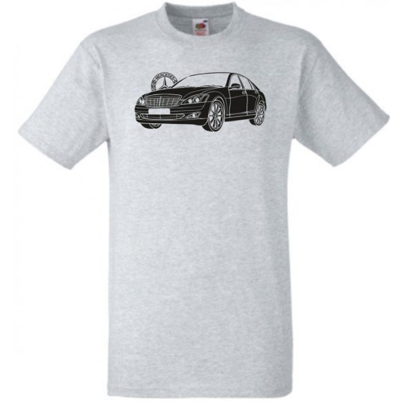 Auto fan Mercedes S Class stencil férfi rövid ujjú póló