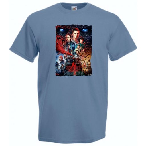 4 évad - Stranger Things stílus férfi rövid ujjú póló