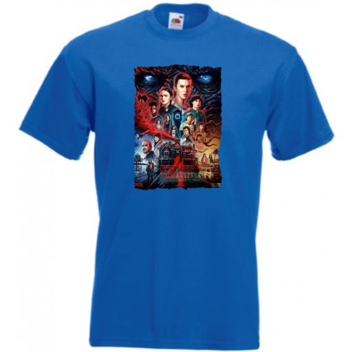 4 évad - Stranger Things stílus férfi rövid ujjú póló