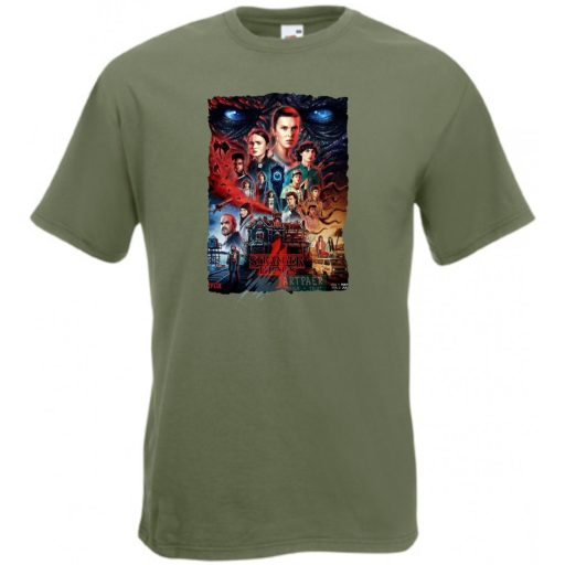 4 évad - Stranger Things stílus férfi rövid ujjú póló