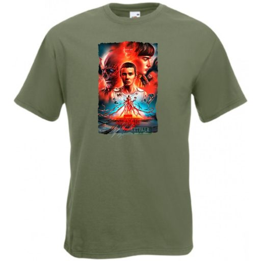 5 évad - Stranger Things stílus férfi rövid ujjú póló