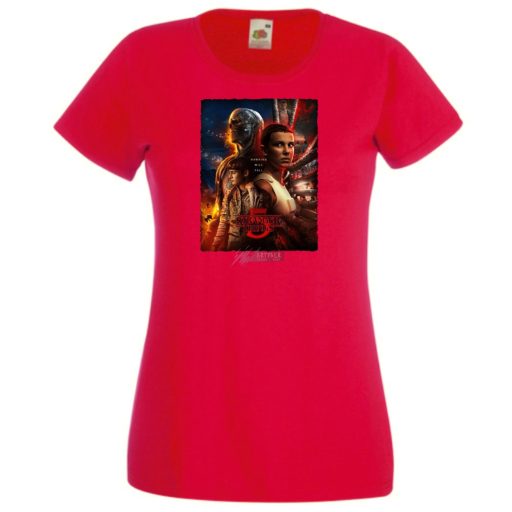 FanArt  Idegen dolgok 5 - Stranger Things stílus női rövid ujjú póló