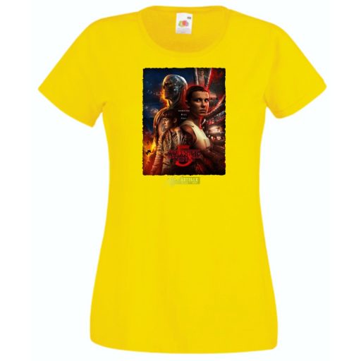 FanArt  Idegen dolgok 5 - Stranger Things stílus női rövid ujjú póló