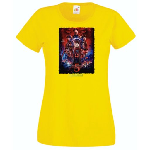 FanArt  Idegen dolgok 5 - Stranger Things stílus női rövid ujjú póló II.