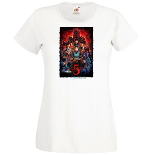 FanArt  Idegen dolgok 5 - Stranger Things stílus női rövid ujjú póló III.