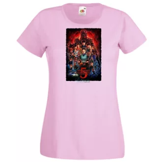   FanArt  Idegen dolgok 5 - Stranger Things stílus női rövid ujjú póló III.
