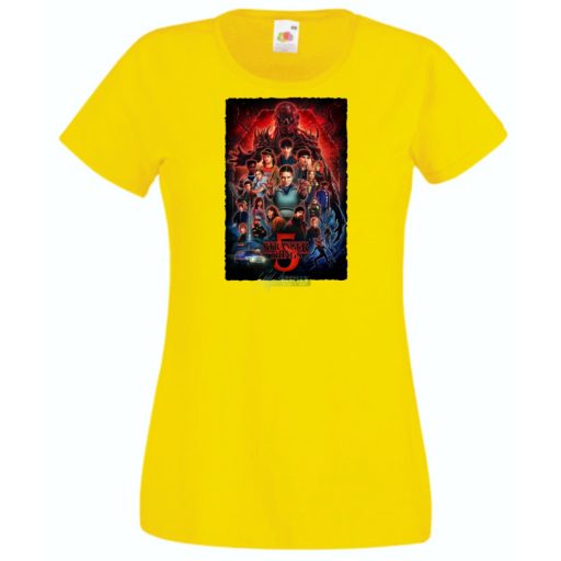 FanArt  Idegen dolgok 5 - Stranger Things stílus női rövid ujjú póló III.