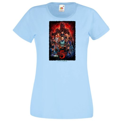 FanArt  Idegen dolgok 5 - Stranger Things stílus női rövid ujjú póló III.