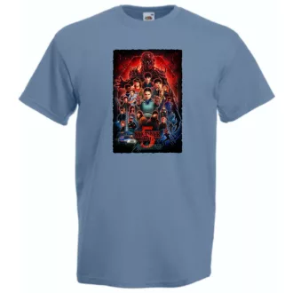   FanArt  Idegen dolgok 5 - Stranger Things stílus férfi rövid ujjú póló III.