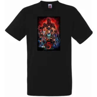   FanArt  Idegen dolgok 5 - Stranger Things stílus férfi rövid ujjú póló III.