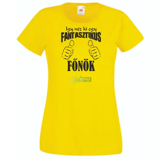 Így néz ki egy fantasztikus - főnök női rövid ujjú póló
