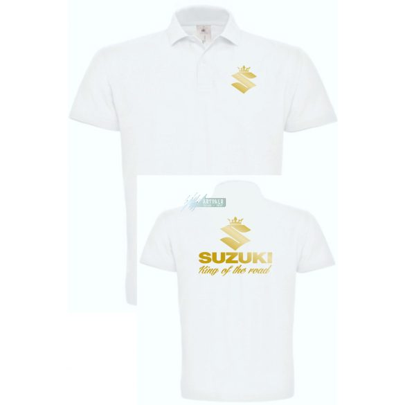 Motor fan Suzuki - Az utak királya galléros férfi póló