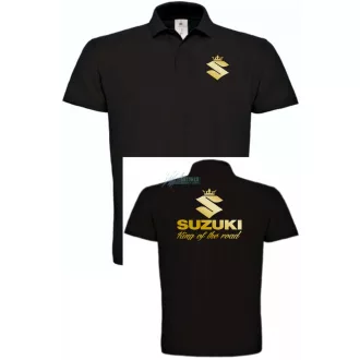 Motor fan Suzuki - Az utak királya galléros férfi póló