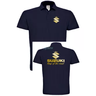 Motor fan Suzuki - Az utak királya galléros férfi póló