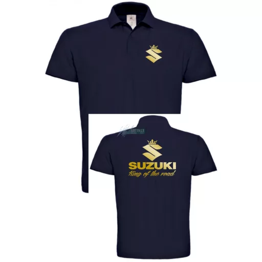 Motor fan Suzuki - Az utak királya galléros férfi póló