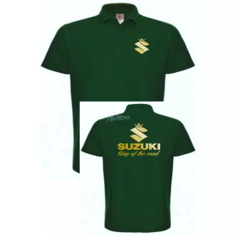Motor fan Suzuki - Az utak királya galléros férfi póló