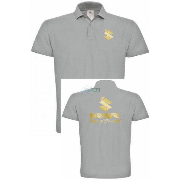 Motor fan Suzuki GSX R - Az utak királya galléros férfi póló