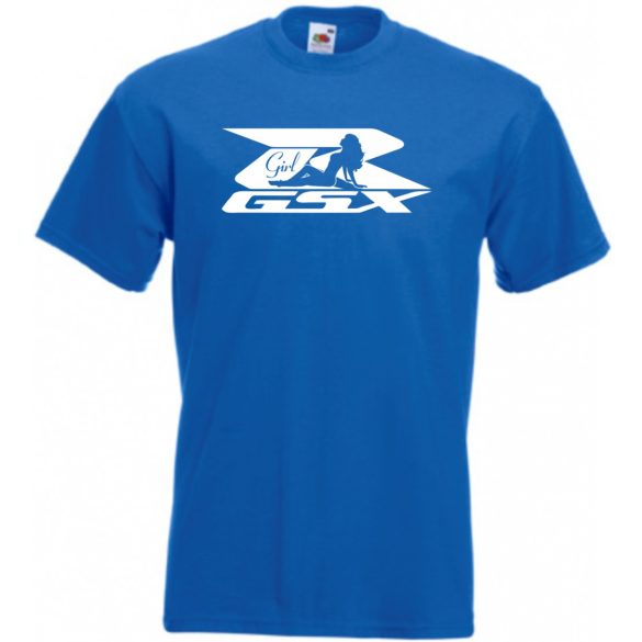 Motor fan Suzuki GSX-R Sexy Girl férfi rövid ujjú póló