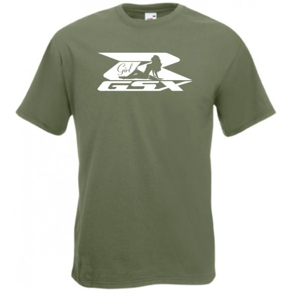 Motor fan Suzuki GSX-R Sexy Girl férfi rövid ujjú póló