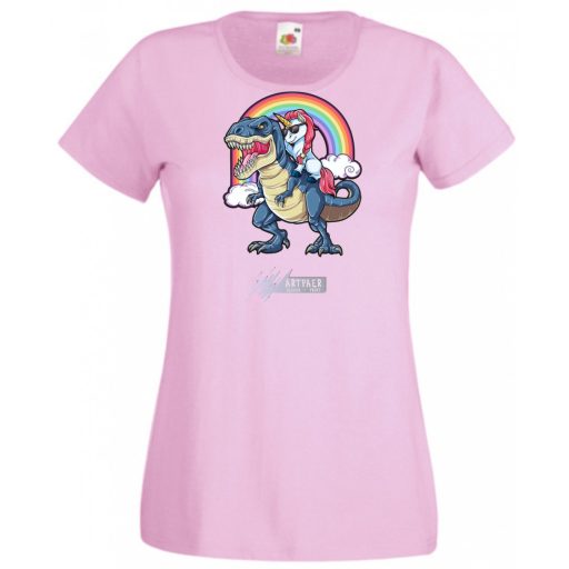 Humor - Unikornis a Tyrexen női rövid ujjú póló