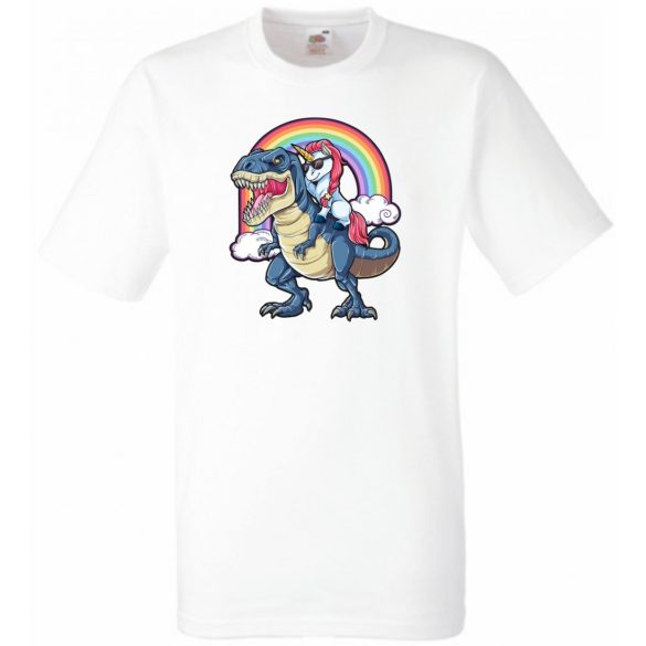 Humor - Unikornis a Tyrexen férfi rövid ujjú póló