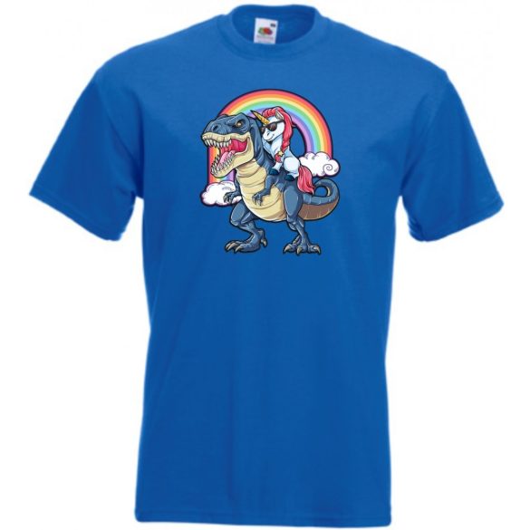 Humor - Unikornis a Tyrexen férfi rövid ujjú póló